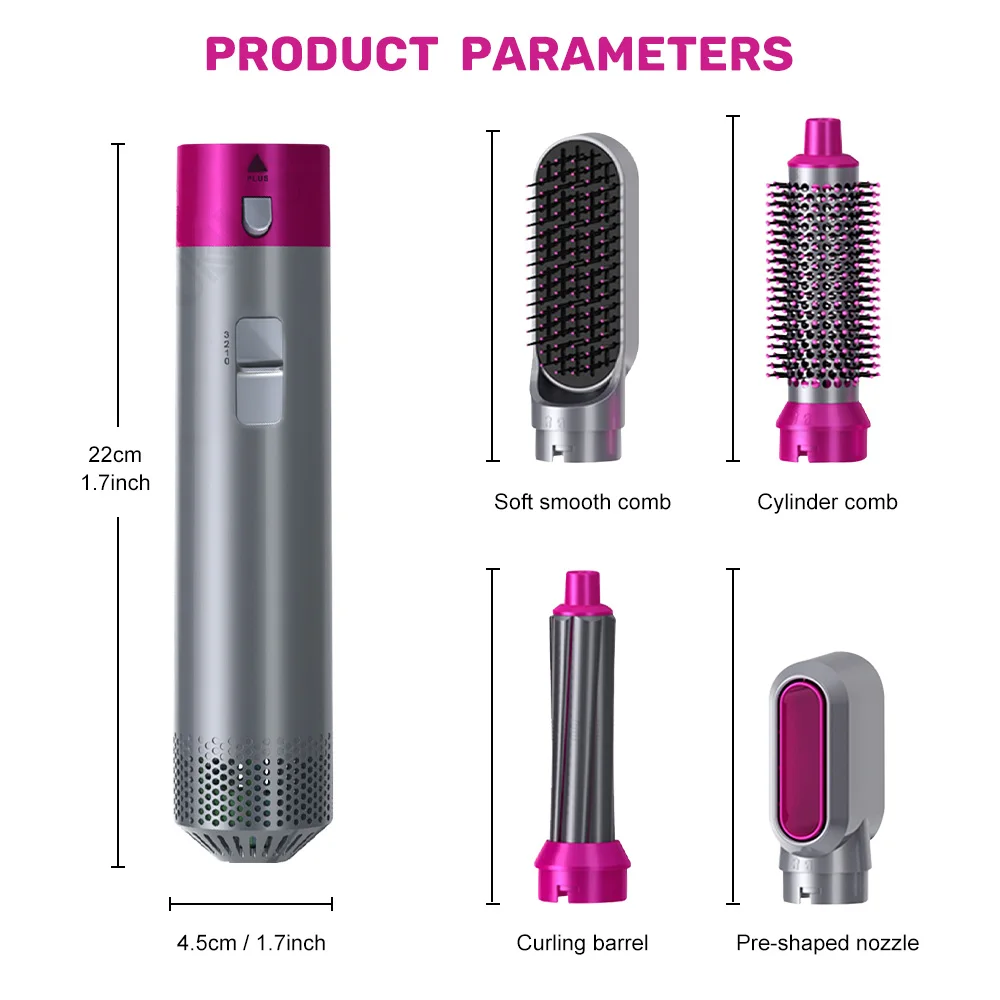 One-step Hair Dryer 5 In 1 Hair Curler Rotating Hair Dryer Hair Straightener Comb Curling Brush Hair Dryer Styling For airwrap
One-step Hair Dryer 5 In 1 Hair Curler Rotating Hair Dryer Hair Straightener Comb Curling Brush Hair Dryer Styling For airwrap