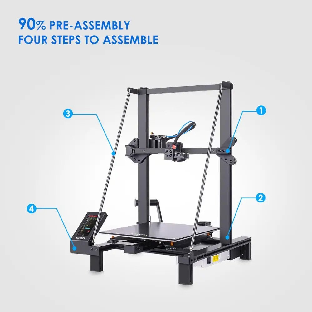 LONGER LK5 Pro FDM 3D Printer Printer Size 300*300*400mm Open Source 4.3 Full Color Touch Screen Big Size High Precision
LONGER LK5 Pro FDM 3D Printer Printer Size 300*300*400mm Open Source 4.3 Full Color Touch Screen Big Size High Precision