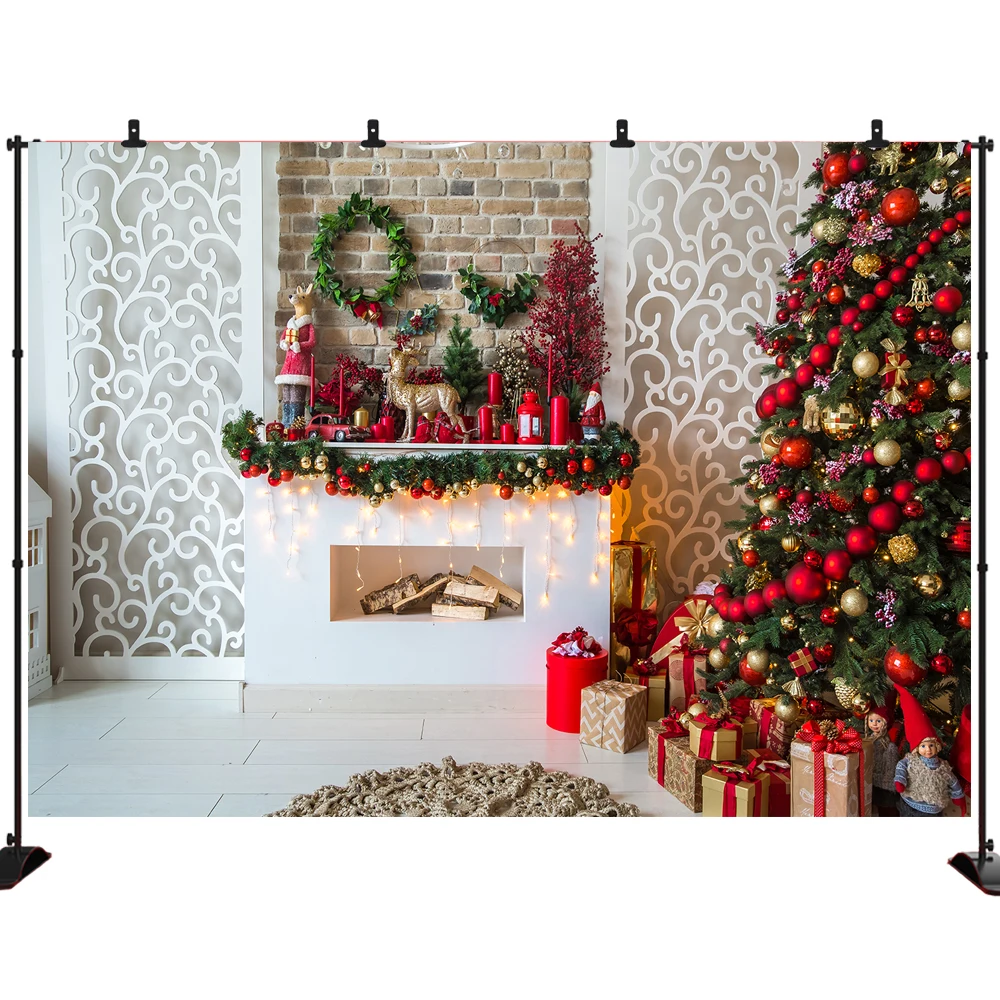 Xmas Firepalce Photography Backdrop Christmas Tree Red Decoration Wreath New Year Hoilday Party Banner Photo Studio Background
Xmas Firepalce Photography Backdrop Christmas Tree Red Decoration Wreath New Year Hoilday Party Banner Photo Studio Background