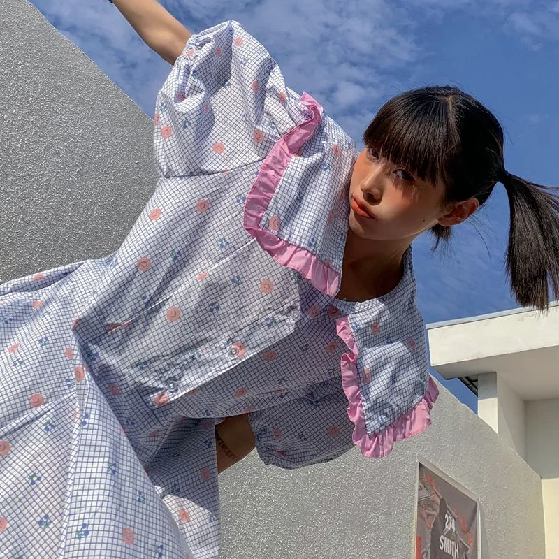 Korejepo Women Dress 2021 Summer French Vintage Sweet Temperament Loose Puff Sleeve Doll Collar Waist Slimming Printted Vestidos
Korejepo Women Dress 2021 Summer French Vintage Sweet Temperament Loose Puff Sleeve Doll Collar Waist Slimming Printted Vestidos