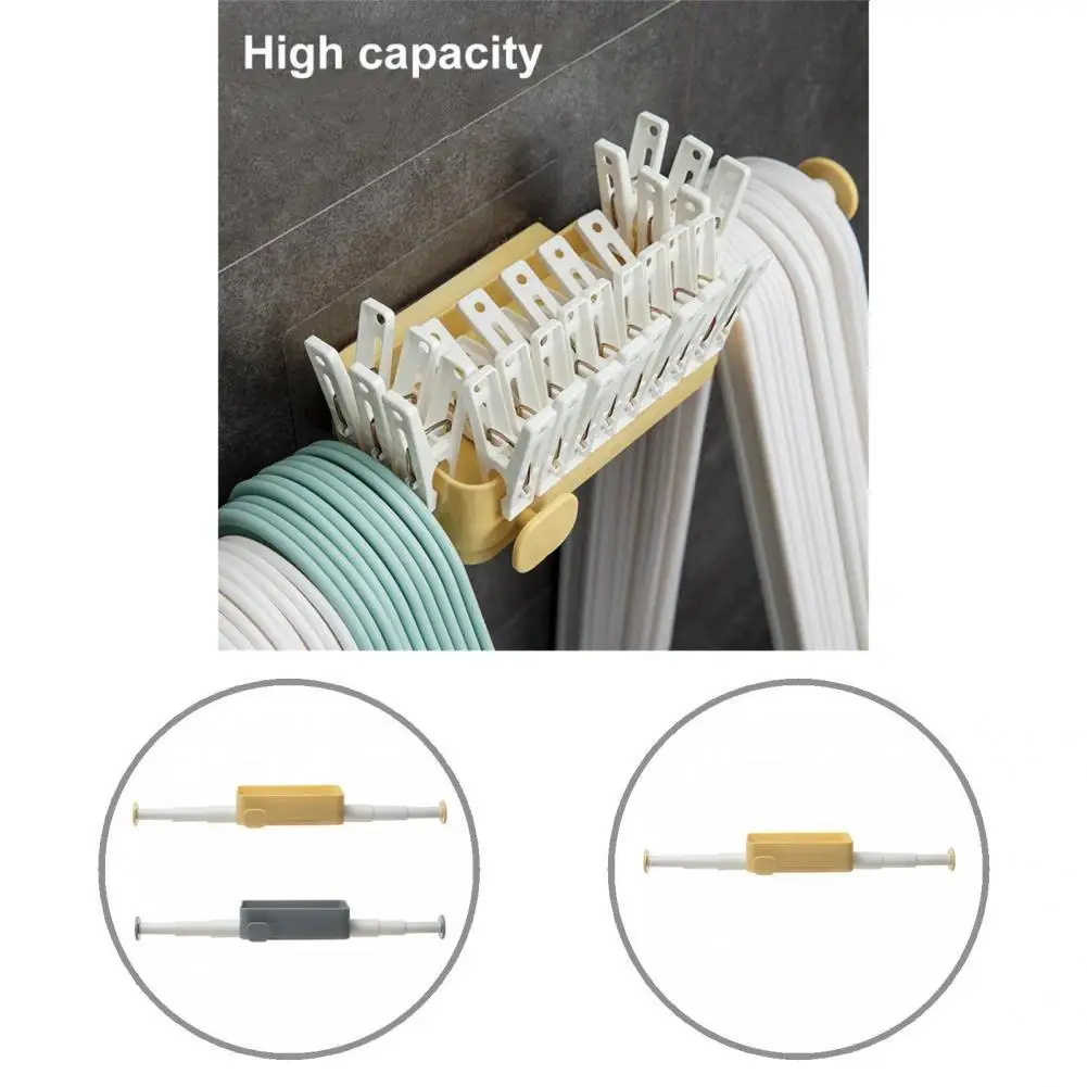 Clothes Hanger Rack Practical Water Proof Hanger Storage Organizer Fine Workmanship Self-adhesive Hanging Clothes Rail 
Clothes Hanger Rack Practical Water Proof Hanger Storage Organizer Fine Workmanship Self-adhesive Hanging Clothes Rail