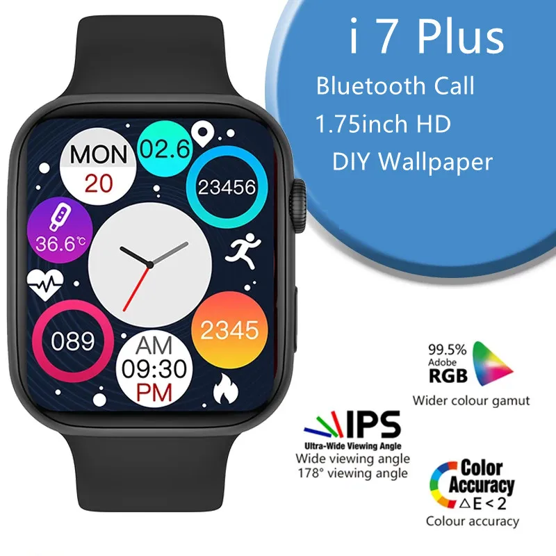 IWO Series 7 Smart Watch 1.75 inch i7 Plus Phone Bluetooth5.0 HD Call IP68 Waterproof Sport Men Women DIY Wallpaper Smartwatch
IWO Series 7 Smart Watch 1.75 inch i7 Plus Phone Bluetooth5.0 HD Call IP68 Waterproof Sport Men Women DIY Wallpaper Smartwatch
