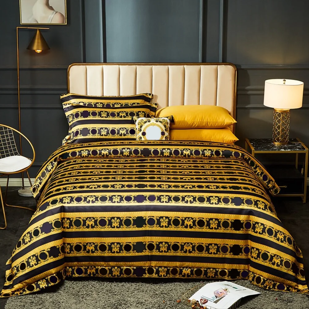 Luxury Europe Italy Baroque Silk Satin Luxury Royal Bedding Set Queen King Size Bed Set Bed Spread Set Pillowcase Duvet Cover
Luxury Europe Italy Baroque Silk Satin Luxury Royal Bedding Set Queen King Size Bed Set Bed Spread Set Pillowcase Duvet Cover