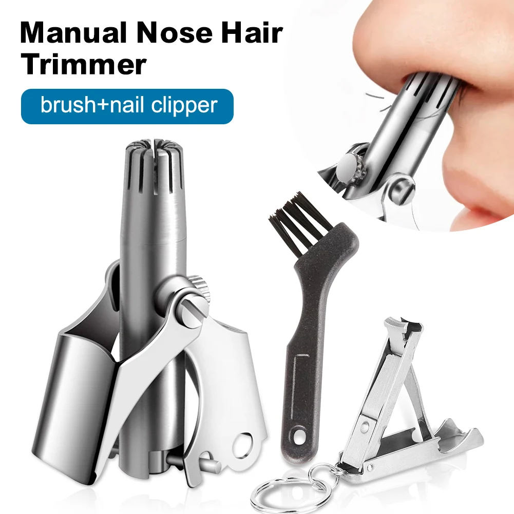 Nose Trimmer for Men Stainless Steel Manual Trimmer for Nose Vibrissa Razor Shaver Washable Portable Nose Ear Hair Trimmer
Nose Trimmer for Men Stainless Steel Manual Trimmer for Nose Vibrissa Razor Shaver Washable Portable Nose Ear Hair Trimmer