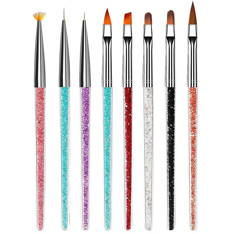 8pcs Nail Art Crystal Brush Flower Fan-Shaped Blooming Pen Manicure Drawing Line Carved Phototherapy Pen Manicure Nail Brush
8pcs Nail Art Crystal Brush Flower Fan-Shaped Blooming Pen Manicure Drawing Line Carved Phototherapy Pen Manicure Nail Brush