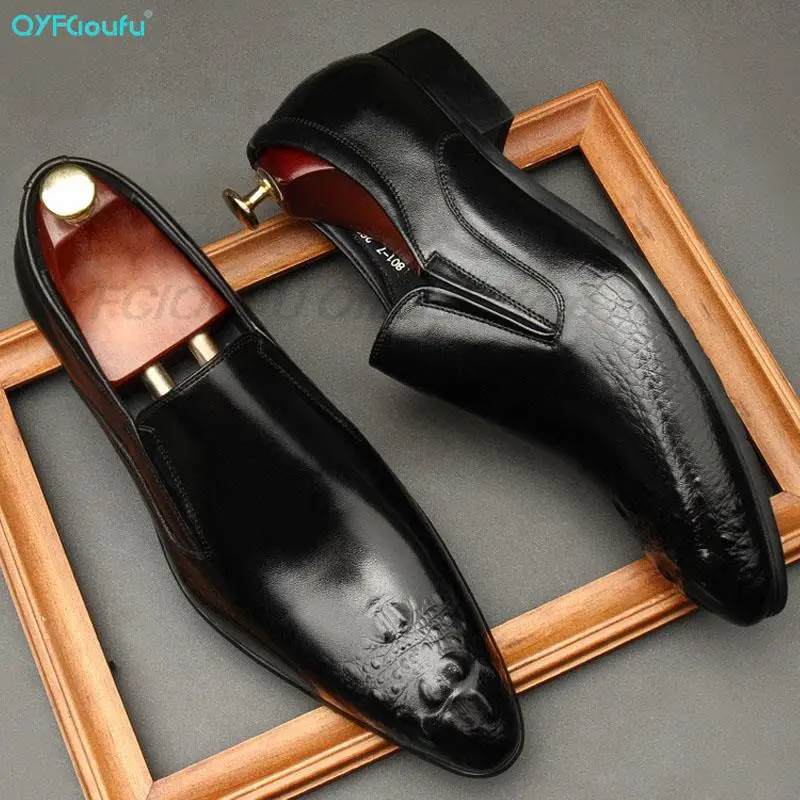 QYFCIOUFU Genuine Leather Men Brogue Business Wedding Banquet Shoes Men Casual Flats Shoes Vintage Handmade Oxford Shoes For Men
QYFCIOUFU Genuine Leather Men Brogue Business Wedding Banquet Shoes Men Casual Flats Shoes Vintage Handmade Oxford Shoes For Men