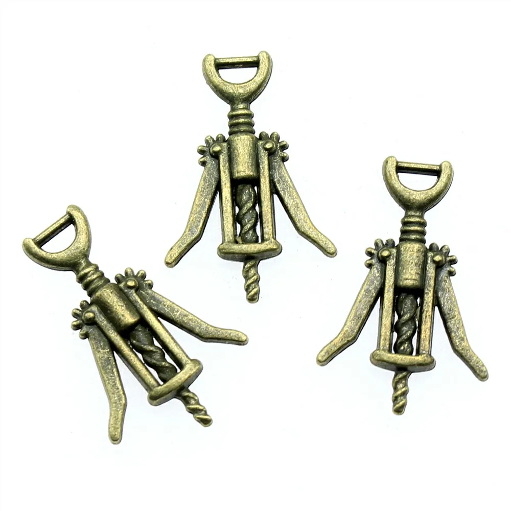 

10Pcs 26x17mm Wine Opener Charms For Jewelry Making Hand Made Jewelry Accessories Antique Bronze Color Alloy Charms