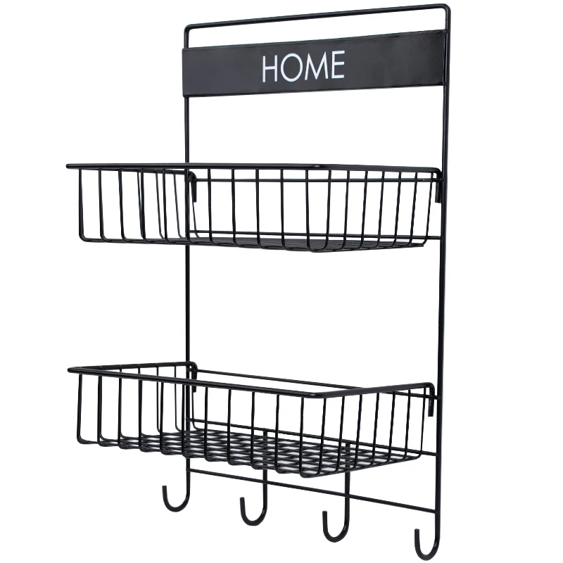 Grid Hanging Basket Organizer Wall Hanging Storage Rack Key Hooks Kitchen Double Layer Iron Frame Student Dormitory Display Rack
Grid Hanging Basket Organizer Wall Hanging Storage Rack Key Hooks Kitchen Double Layer Iron Frame Student Dormitory Display Rack