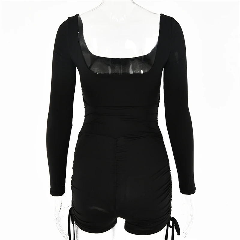 Adogirl Women Solid Drawstring Casual Active Shorts Jumpsuit U Neck Long Sleeve Stacked Playsuit Fitness Romper Drop Ship Onesie
Adogirl Women Solid Drawstring Casual Active Shorts Jumpsuit U Neck Long Sleeve Stacked Playsuit Fitness Romper Drop Ship Onesie