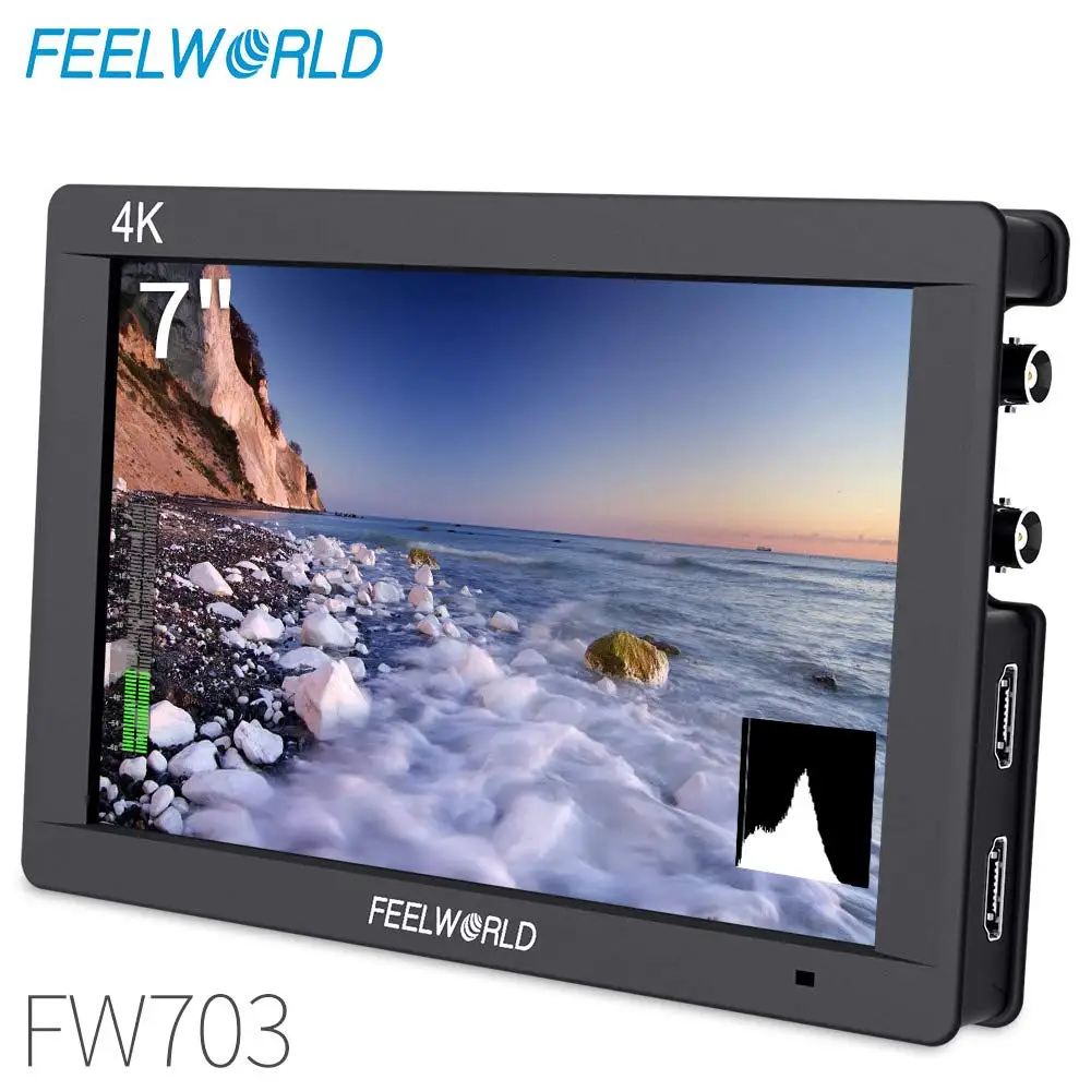 FEELWORLD FW703 3G SDI 4K Full HD 1920x1200 Cinema DSLR Camera Field IPS 7 inch LCD Monitor for camera
FEELWORLD FW703 3G SDI 4K Full HD 1920x1200 Cinema DSLR Camera Field IPS 7 inch LCD Monitor for camera