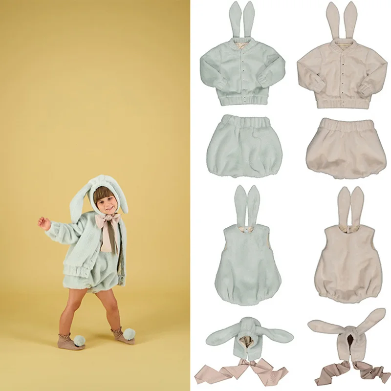 carb*n Brand 2021 AW Autumn Winter Cute Rabbit Jacket Shorts Set Fashion Warm Velvet Outwear Baby Girls Boys Romper Cloth Suit
carb*n Brand 2021 AW Autumn Winter Cute Rabbit Jacket Shorts Set Fashion Warm Velvet Outwear Baby Girls Boys Romper Cloth Suit