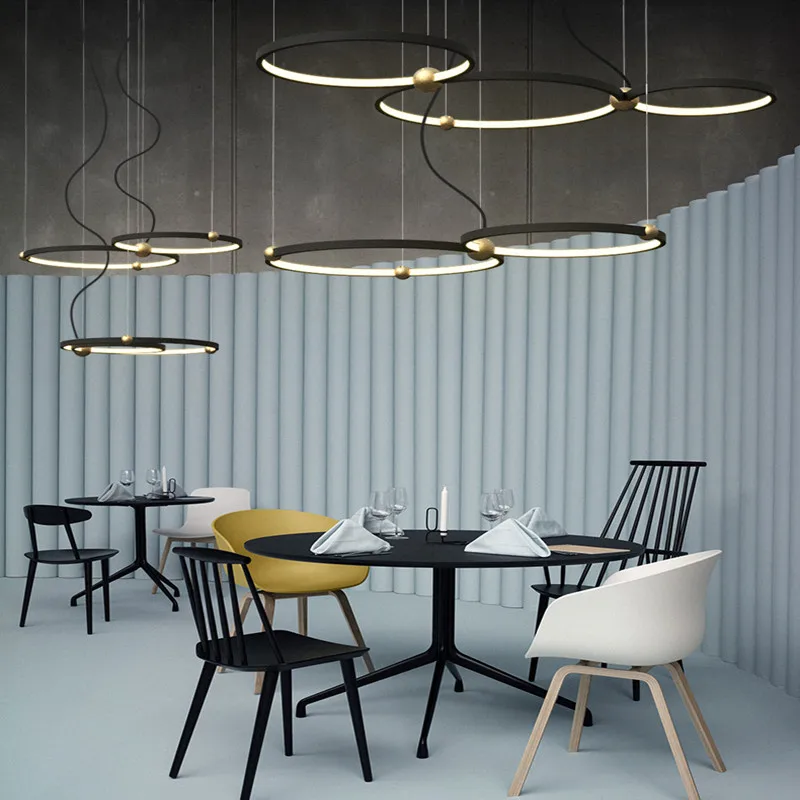 Nordic Loft Hotel Hall Led Lighting Industrial Creative Circle Hanging Lamp Dining Room Living Kitchen Designer Light Fixtures
Nordic Loft Hotel Hall Led Lighting Industrial Creative Circle Hanging Lamp Dining Room Living Kitchen Designer Light Fixtures