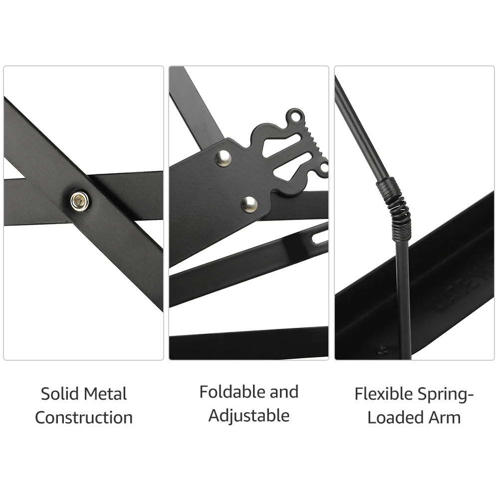 Portable Folding Sheet Music Stand with Adjustable Angle Desktop Music Stand Metal Foldable Book Holder Guitar accessories
Portable Folding Sheet Music Stand with Adjustable Angle Desktop Music Stand Metal Foldable Book Holder Guitar accessories