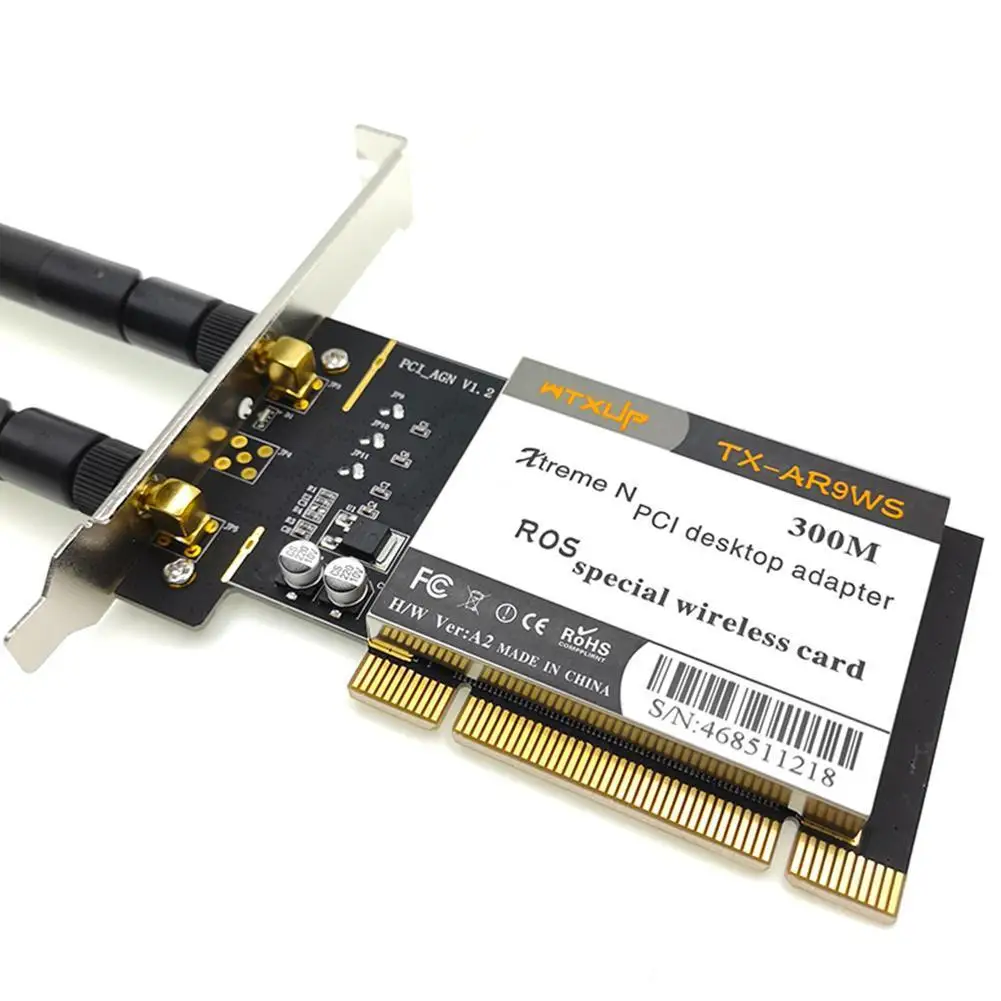 TX-AR9WS 6 дБи AR9220 802.11a/b/g/n 2,4 ГГц/5 ГГц 300 Мбит/с Настольный PCI Wi-Fi адаптер беспроводная сетевая карта для ROS/Windows 7/8/10
TX-AR9WS 6 дБи AR9220 802.11a/b/g/n 2,4 ГГц/5 ГГц 300 Мбит/с Настольный PCI Wi-Fi адаптер беспроводная сетевая карта для ROS/Windows 7/8/10