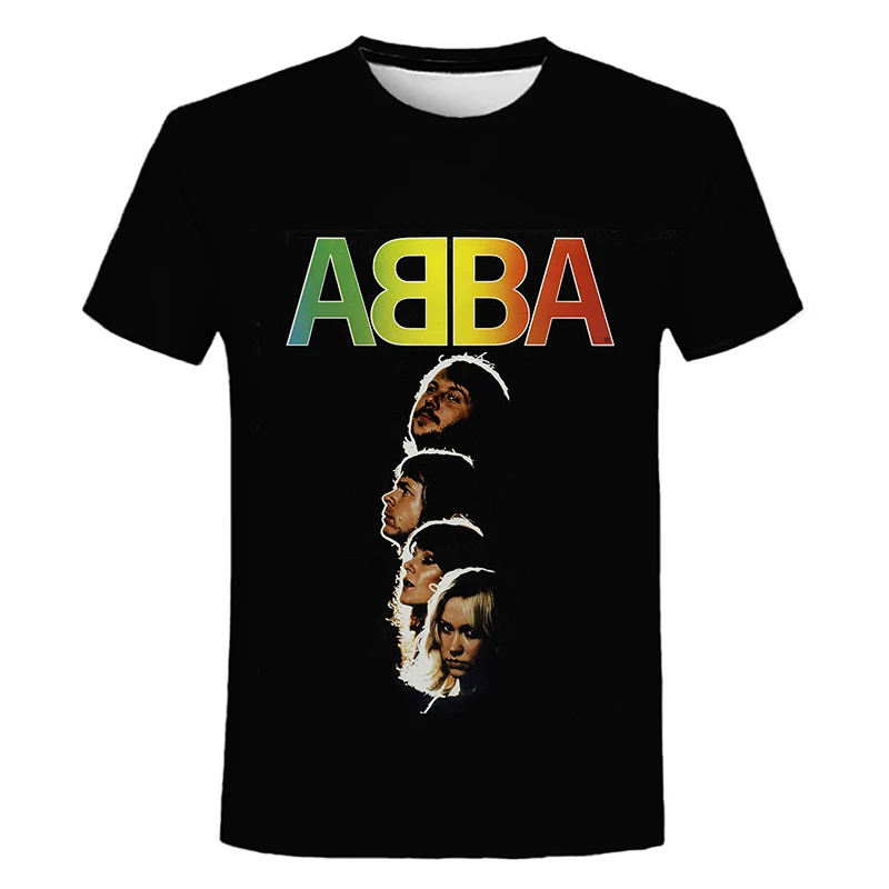 Новая футболка ABBA с 3D принтом для мужчин и женщин забавная Повседневная коротким