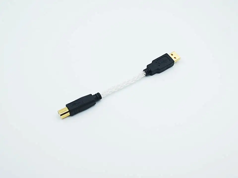 12 см USB 2 0 A-B ophile HiFi DAC чистый серебряный кабель аудио | Электроника