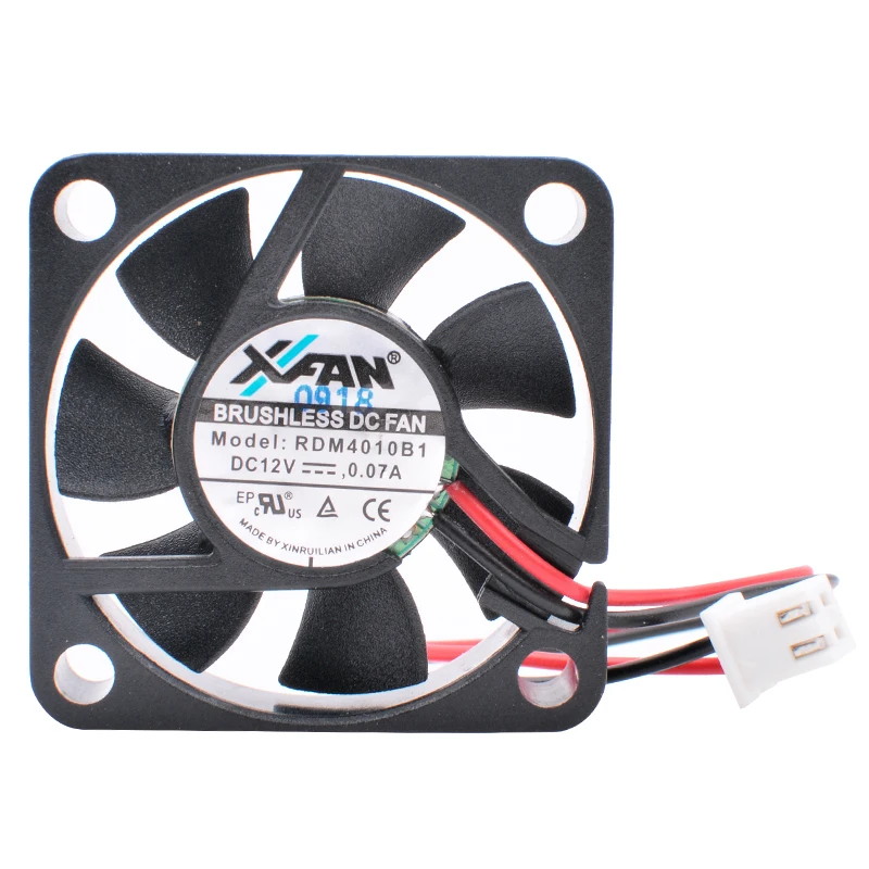 

RDM4010B1 4cm 40mm fan 40x40x10mm DC12V 0.07A Double ball bearing 2 wires Quiet small cooling fan