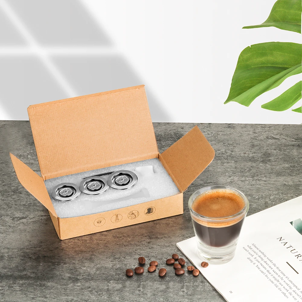 Eco Friendly Packing Box For Nespresso Refillable Pods Coffee Capsules Food Grade Stainless Steel Upgrade Crema Maker 
Eco Friendly Packing Box For Nespresso Refillable Pods Coffee Capsules Food Grade Stainless Steel Upgrade Crema Maker