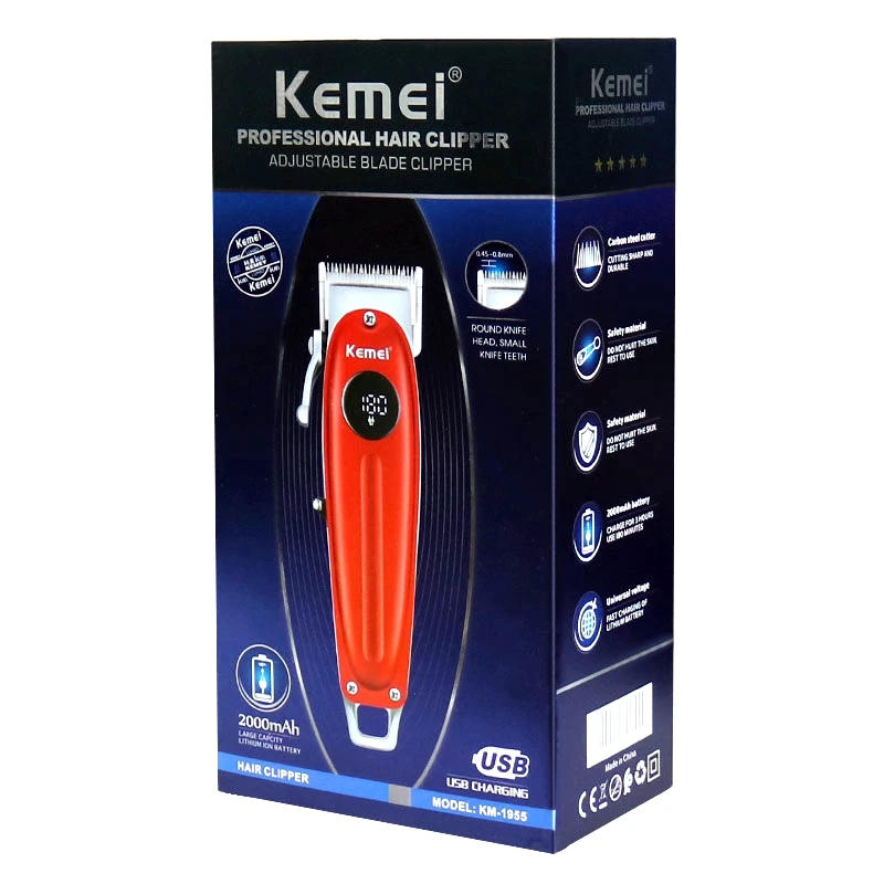 Original rechargeable barber pro hair clipper all metal finish fade blending electric hair trimmer beard haircut machine for men
Original rechargeable barber pro hair clipper all metal finish fade blending electric hair trimmer beard haircut machine for men