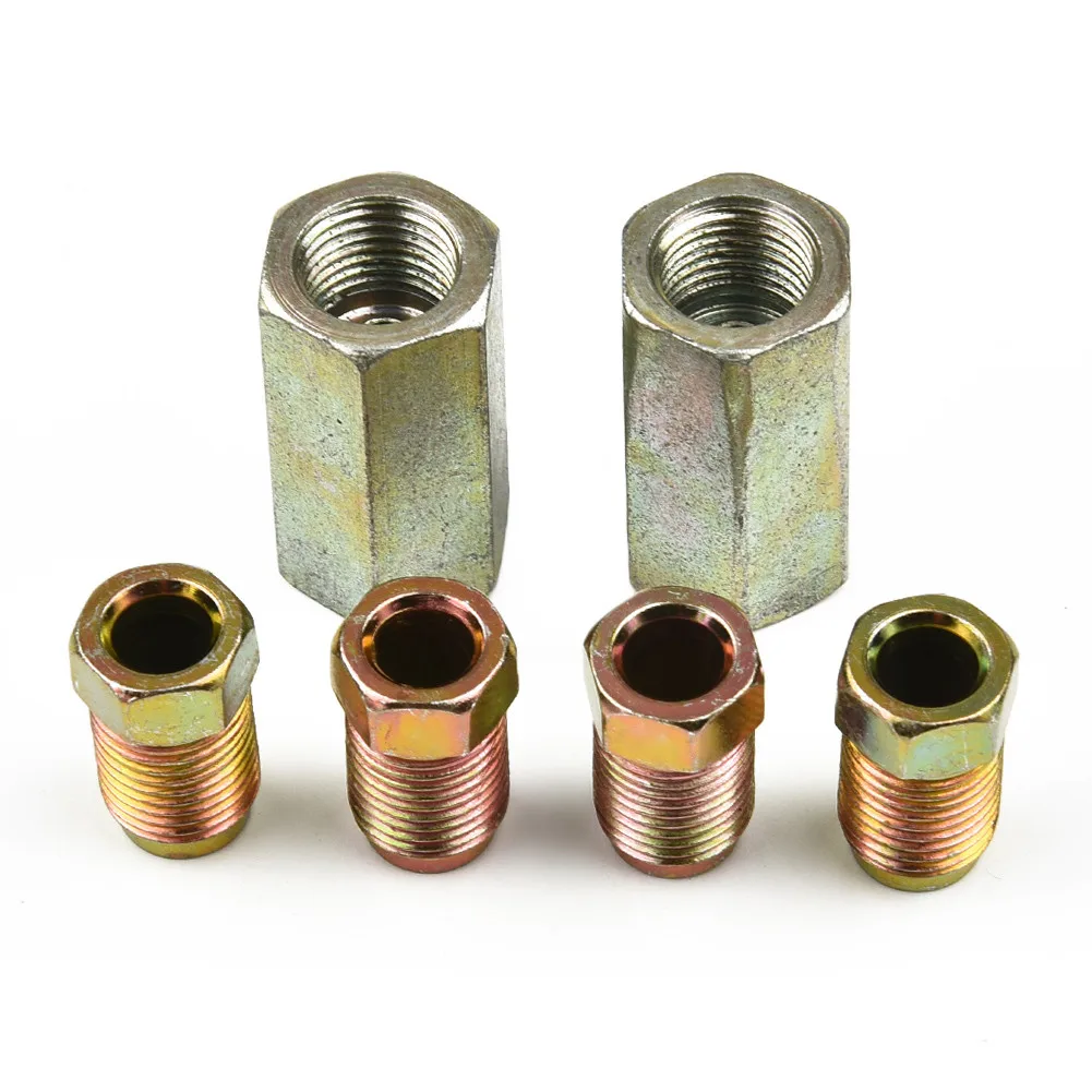 6pcs Brake Pipe Fittings 2 Qty 2 Way Female Connector With 4 M10 10mm Male Nuts 3/16 " Union 10mm X 1mm
6pcs Brake Pipe Fittings 2 Qty 2 Way Female Connector With 4 M10 10mm Male Nuts 3/16 " Union 10mm X 1mm