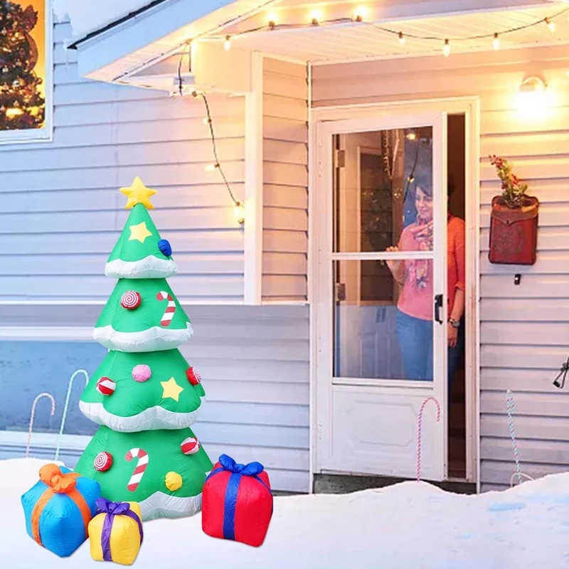 7 Ft Christmas Inflatable Tree with Multicolored Gift Boxes and Star Built-in LED Lights Blow Up Giant Model Holiday Party
7 Ft Christmas Inflatable Tree with Multicolored Gift Boxes and Star Built-in LED Lights Blow Up Giant Model Holiday Party