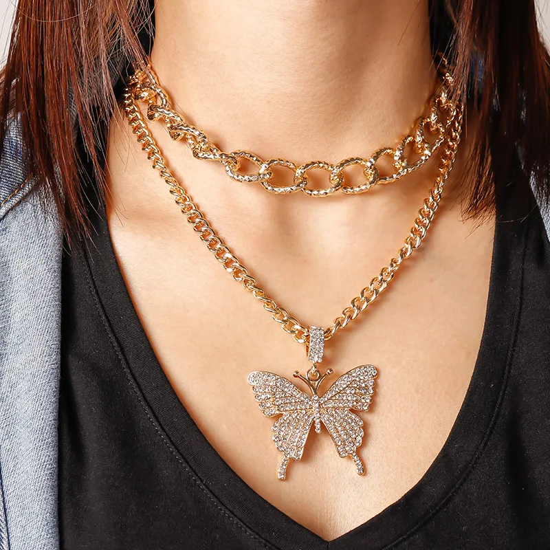 Trend Gold Sparkling Full Crystal Pave Butterfly Pendant Cubic Zircon 3D Butterfly Pendant Necklace Women Female Wedding Jewelry
Trend Gold Sparkling Full Crystal Pave Butterfly Pendant Cubic Zircon 3D Butterfly Pendant Necklace Women Female Wedding Jewelry