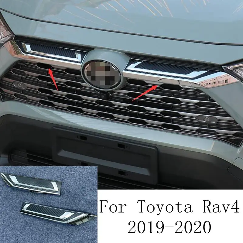 Для Toyota Rav4 Rav 4 Limited/LE/XLE/Hybrid 2019 2020 Передняя Верхняя решетка гриля молдинг отделка