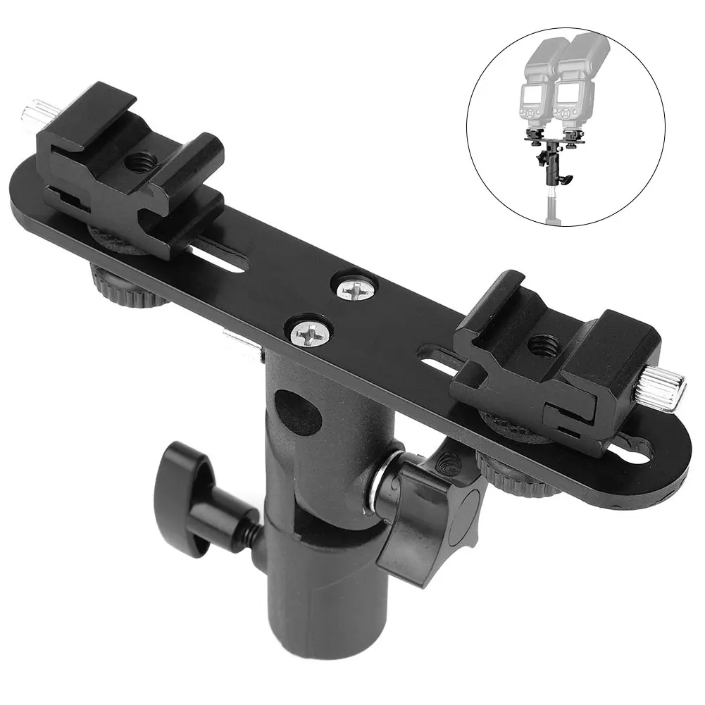 2 Hot Shoe Bracket Universal Hot Shoe Speedlite Umbrella Holder With 1/4" To 3/8" Screw Mount Swivel Adapter Light Stand
2 Hot Shoe Bracket Universal Hot Shoe Speedlite Umbrella Holder With 1/4" To 3/8" Screw Mount Swivel Adapter Light Stand