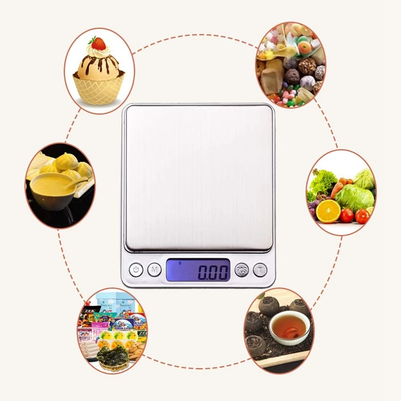 500G/0.01G Digital Kitchen Scales,Stainless Steel Pocket Scales,Usb Food Scales,Jewelry Scales,With 2 Removable Trays
500G/0.01G Digital Kitchen Scales,Stainless Steel Pocket Scales,Usb Food Scales,Jewelry Scales,With 2 Removable Trays
