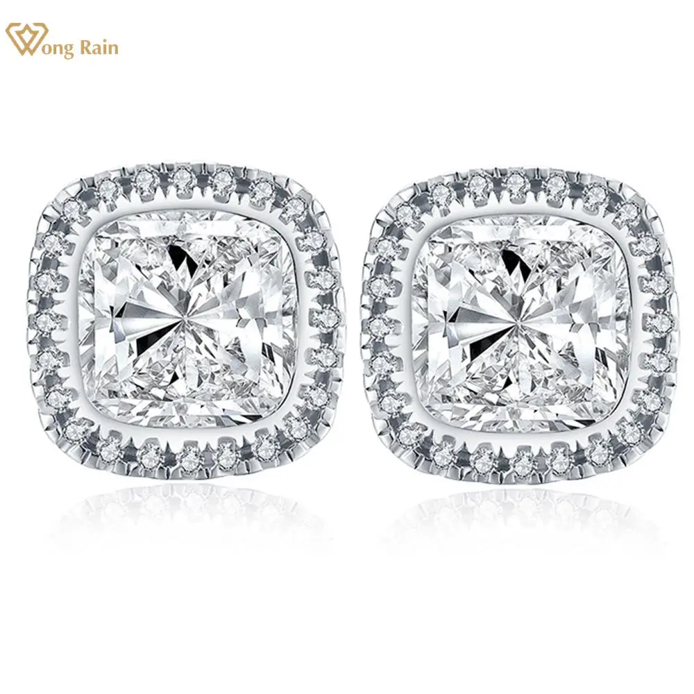 Wong Rain 925 Sterling Silver Princess Cut Created Moissanite Gemstone Diamonds White Gold Earrings Engagement Fine Jewelry
Wong Rain 925 Sterling Silver Princess Cut Created Moissanite Gemstone Diamonds White Gold Earrings Engagement Fine Jewelry