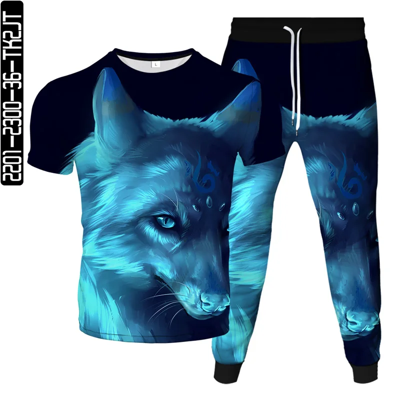 2021 summer new 3D printing T-shirt animal print men's T-shirt + sports breathable thin trousers suit polyester plus size S-6XL
2021 summer new 3D printing T-shirt animal print men's T-shirt + sports breathable thin trousers suit polyester plus size S-6XL