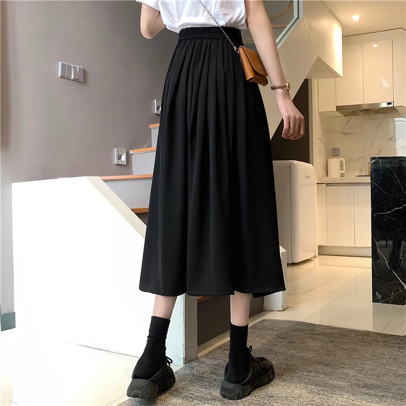 LEGIBLE 2021 Summer Women Skirts Elastic High Waist Pleated Skirt Female A-line Skirts 
LEGIBLE 2021 Summer Women Skirts Elastic High Waist Pleated Skirt Female A-line Skirts