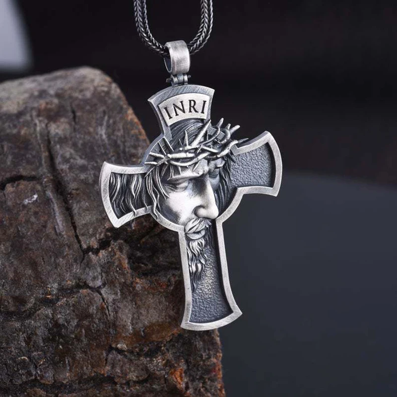 Alloy Jesus Cross Men's Christian Pendant Retro Fashion Metal Chain Europe and The United States Explosive Jewelry Wholesale
Alloy Jesus Cross Men's Christian Pendant Retro Fashion Metal Chain Europe and The United States Explosive Jewelry Wholesale