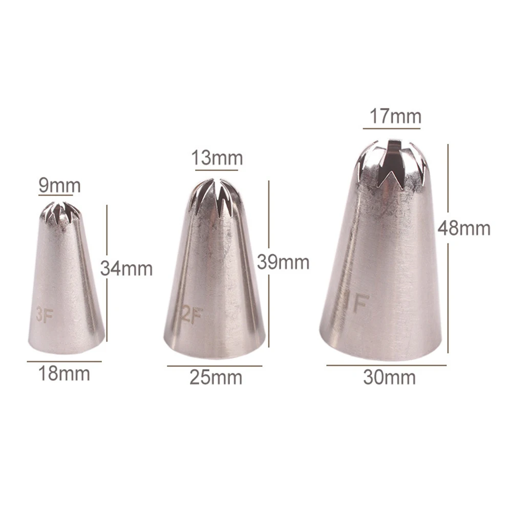 3pcs/set Cream Cake Icing Piping Russian Nozzles Pastry Tips Baking Tools Cake Decorating Nozzles
3pcs/set Cream Cake Icing Piping Russian Nozzles Pastry Tips Baking Tools Cake Decorating Nozzles