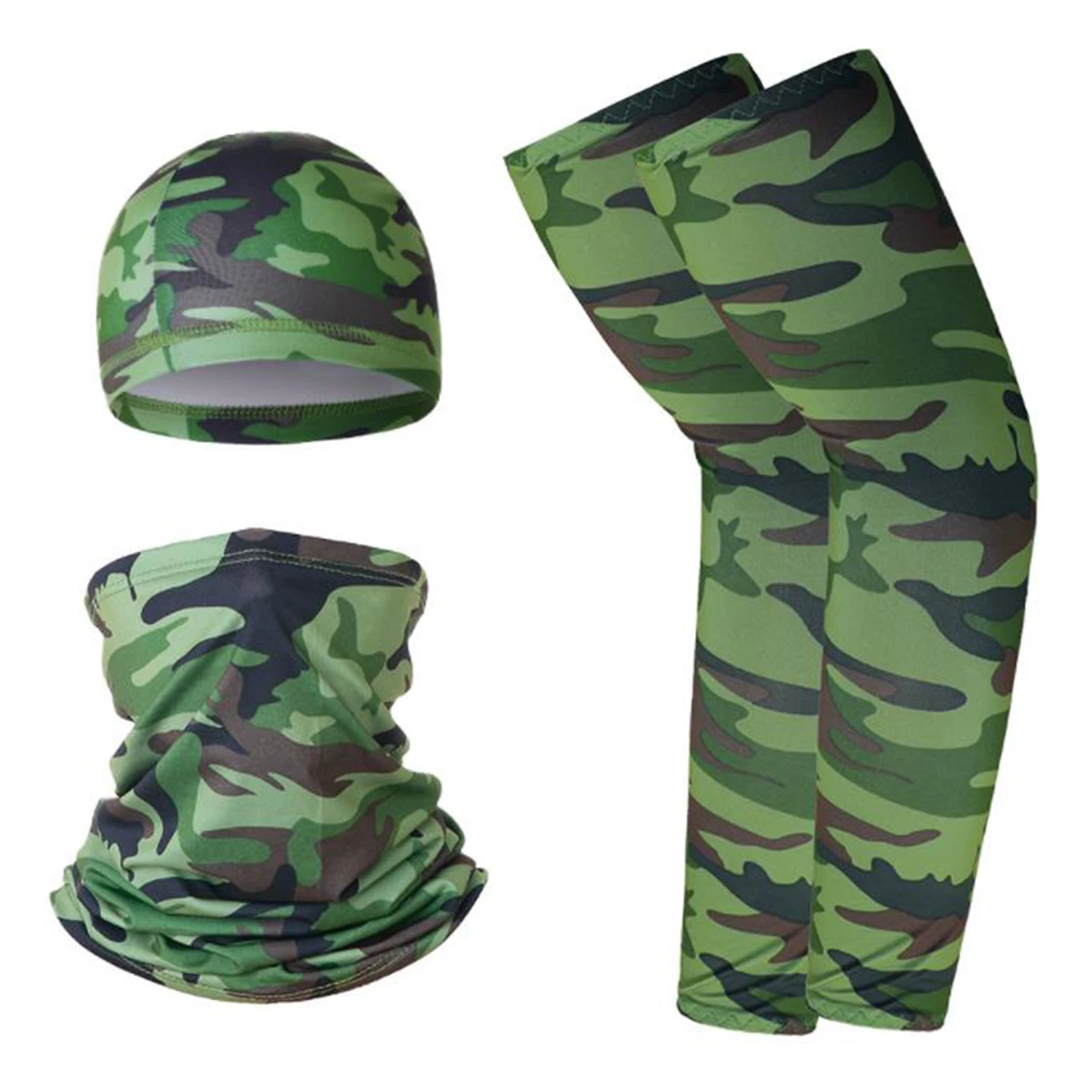 Unisex Outdoor Cycling Fishing Ice Sleeve Suit Solid Color/Camouflage Anti-Ultraviolet Neck Guard + Cooling Arm Sleeve + Hat
Unisex Outdoor Cycling Fishing Ice Sleeve Suit Solid Color/Camouflage Anti-Ultraviolet Neck Guard + Cooling Arm Sleeve + Hat
