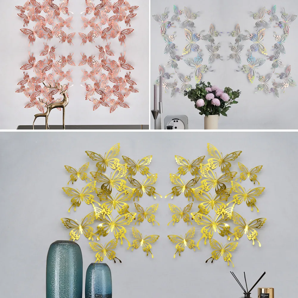 12PCS/set Of Exquisite Metal Hollow Butterfly Wall Stickers Three-dimensional Butterfly Home Simulation Butterfly Ornaments
12PCS/set Of Exquisite Metal Hollow Butterfly Wall Stickers Three-dimensional Butterfly Home Simulation Butterfly Ornaments
