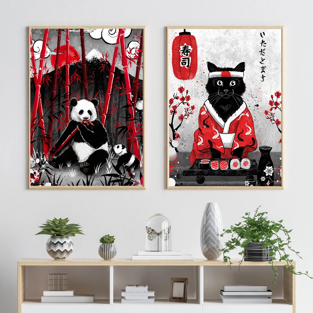 Japanese Sushi Cat Panda Fishes Geisha Nostalgia Home Decor Art Decor HD Quality Cartoon Painting Animal Posters Canvas Painting
Japanese Sushi Cat Panda Fishes Geisha Nostalgia Home Decor Art Decor HD Quality Cartoon Painting Animal Posters Canvas Painting