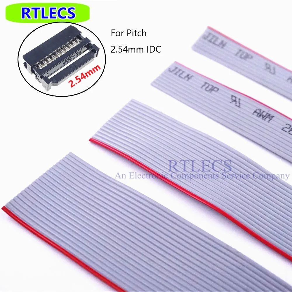 5 m 1.27mm Grey Flat Ribbon Cable 8 Pin 9 10 12 14 16 20 24 26 30 40 50 60 64 Cores AWG 28 UL2651 300V for 0.10" IDC Connector
5 m 1.27mm Grey Flat Ribbon Cable 8 Pin 9 10 12 14 16 20 24 26 30 40 50 60 64 Cores AWG 28 UL2651 300V for 0.10" IDC Connector