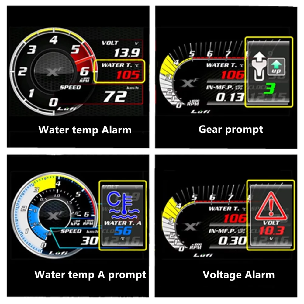 English Version Lufi XF OBD2 Plug digital Turbo Boost Oil Pressure Temperature Gauges Afr RPM Fuel Speed Meter EXT Oil Gauge Car
English Version Lufi XF OBD2 Plug digital Turbo Boost Oil Pressure Temperature Gauges Afr RPM Fuel Speed Meter EXT Oil Gauge Car
