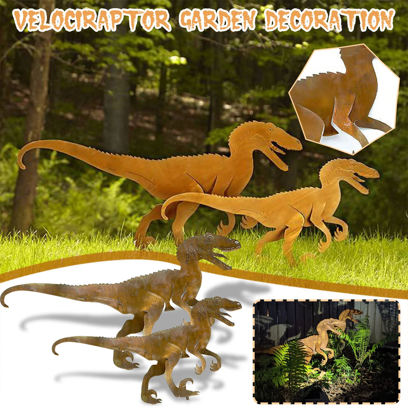 2D Dinosaur Figure Yard Stake Decorative Silhouette Art Decor Metal Statue Peg for Garden Outdoor LBE LBE
2D Dinosaur Figure Yard Stake Decorative Silhouette Art Decor Metal Statue Peg for Garden Outdoor LBE LBE