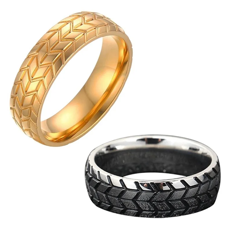 Gold Silver Color Stainless Steel Ring Cool Motorcycle Tire Rings For Men Hip Hop Punk Geometric Striped Ring Wedding Band
Gold Silver Color Stainless Steel Ring Cool Motorcycle Tire Rings For Men Hip Hop Punk Geometric Striped Ring Wedding Band