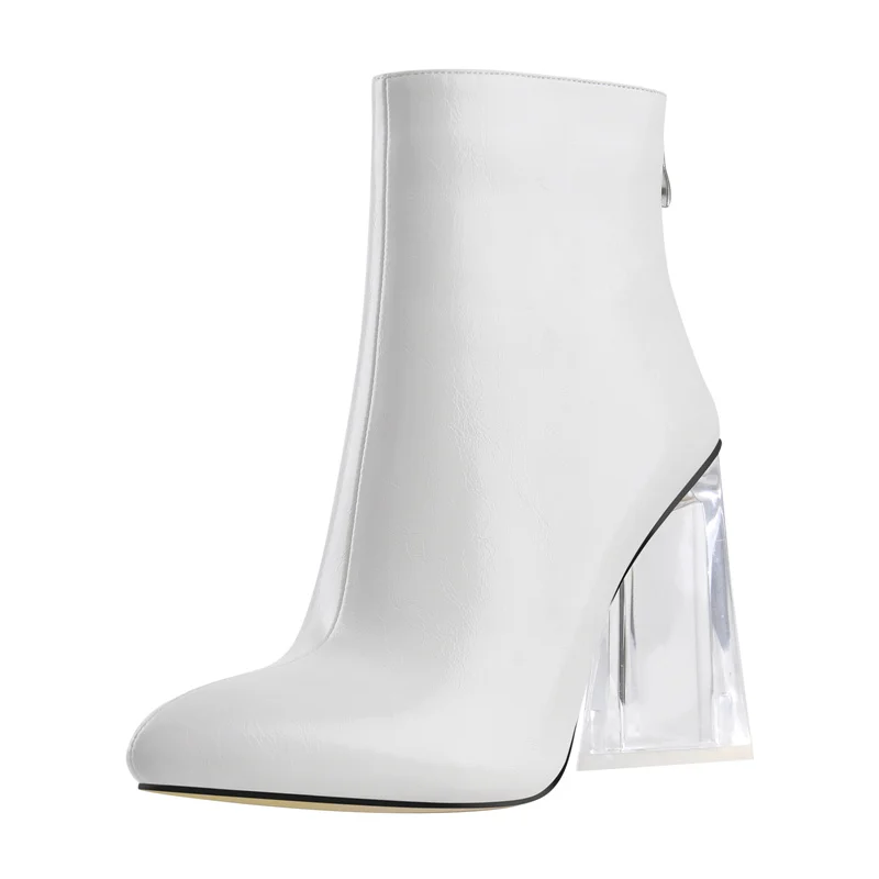 Richealnana Women Ankle Boots White Pointed Toe Back Zipper Transparent Strange Style High Heels Boots Elegant Daily Shoes
Richealnana Women Ankle Boots White Pointed Toe Back Zipper Transparent Strange Style High Heels Boots Elegant Daily Shoes