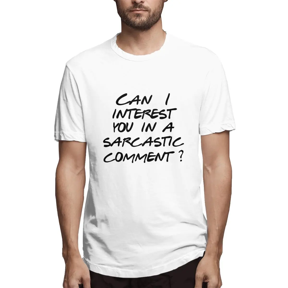 Can I Interest You In A Sarcastic Comment Friends Show Leisure Short Sleeve funny T-Shirt 100% Cotton Gift Idea Clothes
Can I Interest You In A Sarcastic Comment Friends Show Leisure Short Sleeve funny T-Shirt 100% Cotton Gift Idea Clothes
