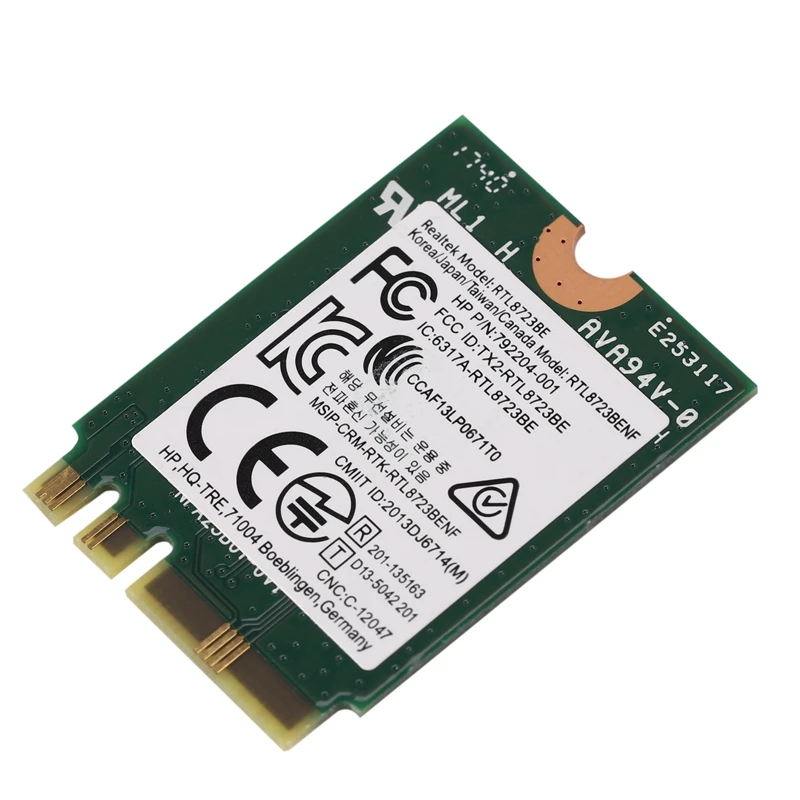 Wireless Adapter for Realtek RTL8723BE 802.11N WiFi Card Bluetooth 4.0 NGFF Card SPS 843338-001 300Mbps
Wireless Adapter for Realtek RTL8723BE 802.11N WiFi Card Bluetooth 4.0 NGFF Card SPS 843338-001 300Mbps