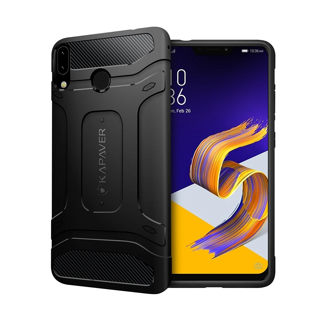 KAPAVER Luxury Official Silicone Phone Case For ASUS Zenfone 5Z Shockproof Bumper protection Back Cover High Quality funda | Мобильные