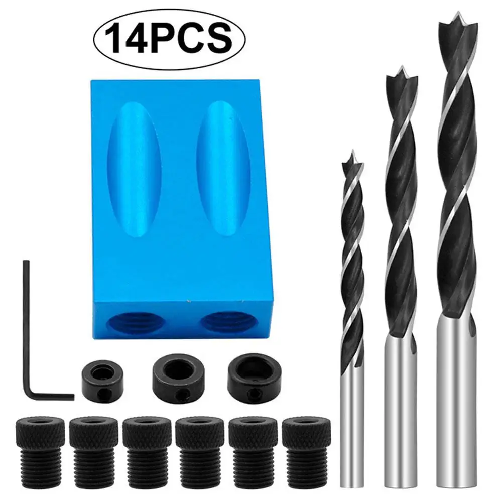 14pcs 15° Inclined Hole Locator Step Drilling Bit Portable Durable Tool Set Cross Screw Driver Power Tools Kit Blue Drill Bit
14pcs 15° Inclined Hole Locator Step Drilling Bit Portable Durable Tool Set Cross Screw Driver Power Tools Kit Blue Drill Bit