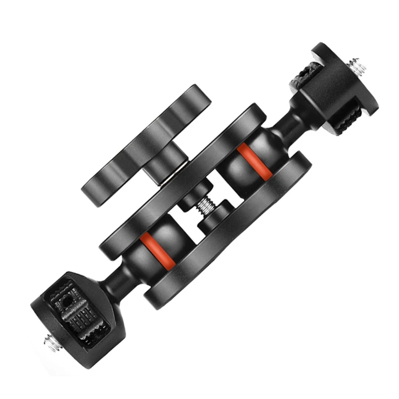 Dual Ball Head Mount with 1/4'' Screw Camera Bracket Heavy Duty Robust Arm Video Accessories Reinforce with a Hex Wrench
Dual Ball Head Mount with 1/4'' Screw Camera Bracket Heavy Duty Robust Arm Video Accessories Reinforce with a Hex Wrench