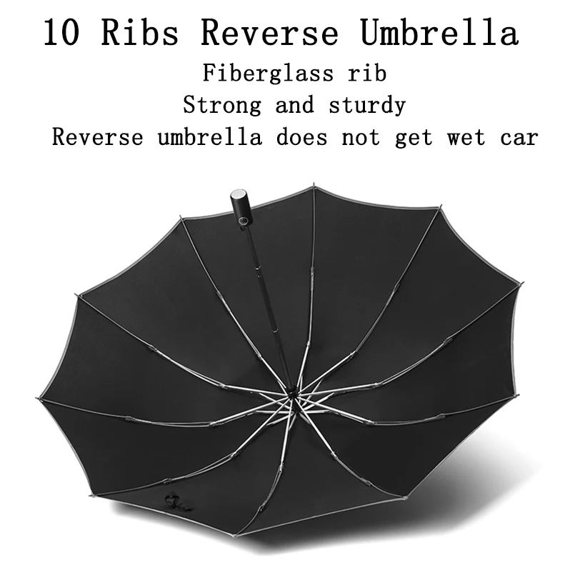 Автоматический складной деловой Зонт с отражающими полосками зонтик от дождя
