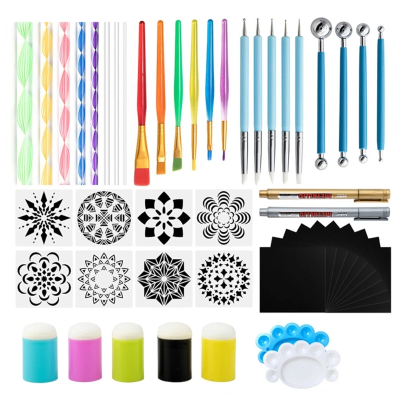 2022 New Mandala Dotting Tools Set Mandala Painting Kit Fit for Canvas Rocks Nail Stone 
2022 New Mandala Dotting Tools Set Mandala Painting Kit Fit for Canvas Rocks Nail Stone