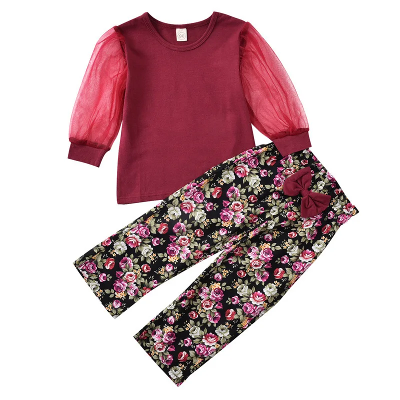2021 New Children Girls Clothing Set Tulle Long Sleeve T-Shirt Tops Bowknot Flower Pants Autumn Spring Outfits
2021 New Children Girls Clothing Set Tulle Long Sleeve T-Shirt Tops Bowknot Flower Pants Autumn Spring Outfits